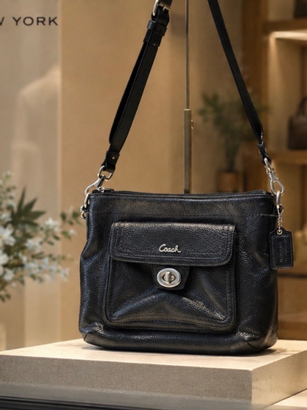 Authentic Coach Leather Crossbody